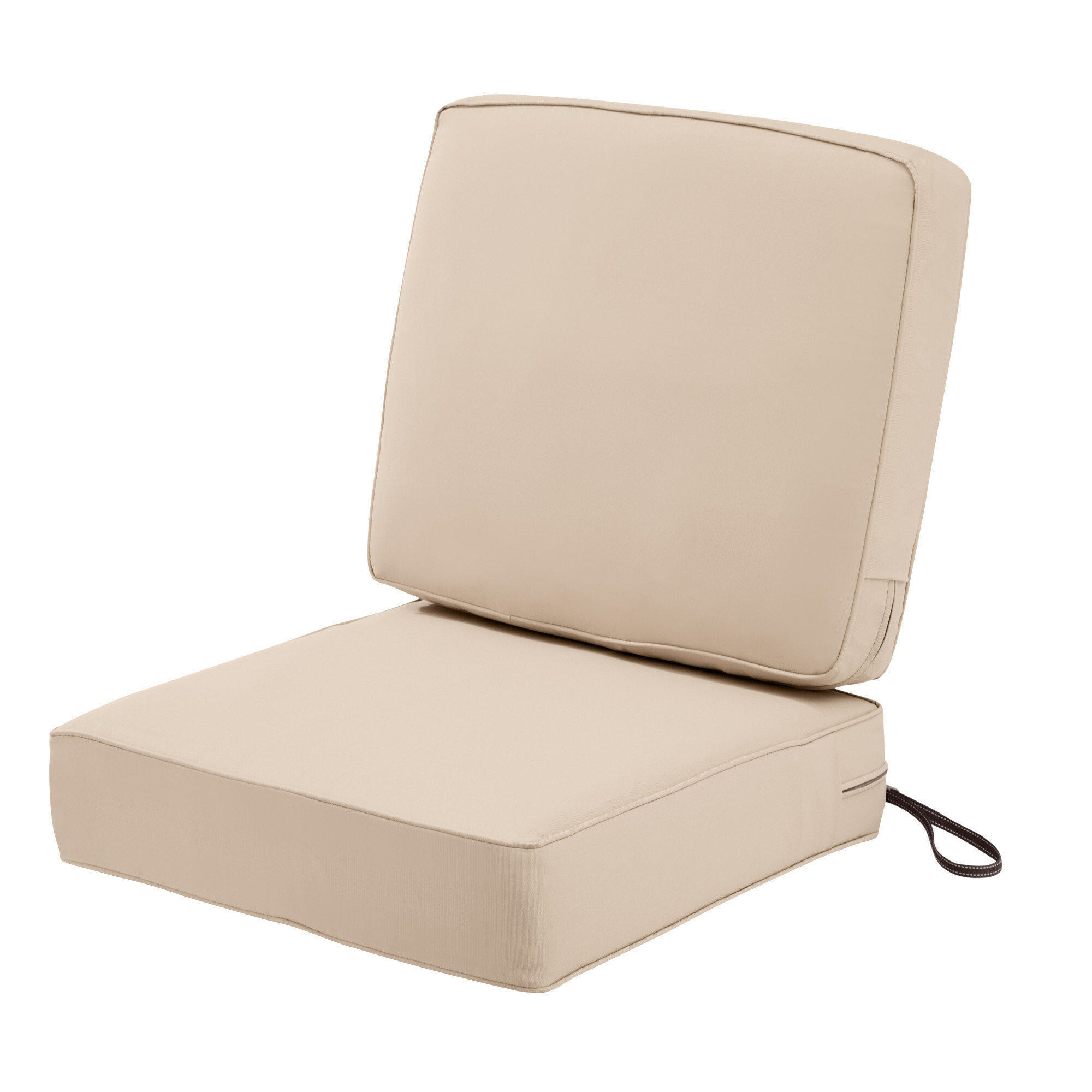 Classic Accessories Montlake FadeSafe Weatherproof Outdoor Chair Cushion — Beige, Model# 62-020-BEIGE-SET